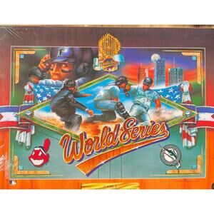 POSTER FIRST GAME OF THE  WORLD SERIES MARLINS Vs CLEVELAND INDIANS 10/18/1997